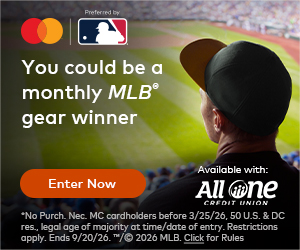 You could be a monthly MLB gear winner - Enter Now